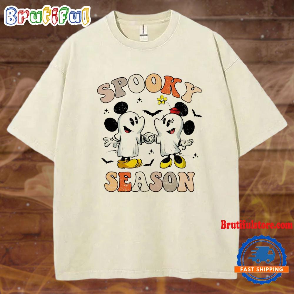 Spooky Season Horror Movies Halloween Mineral Wash T Shirt