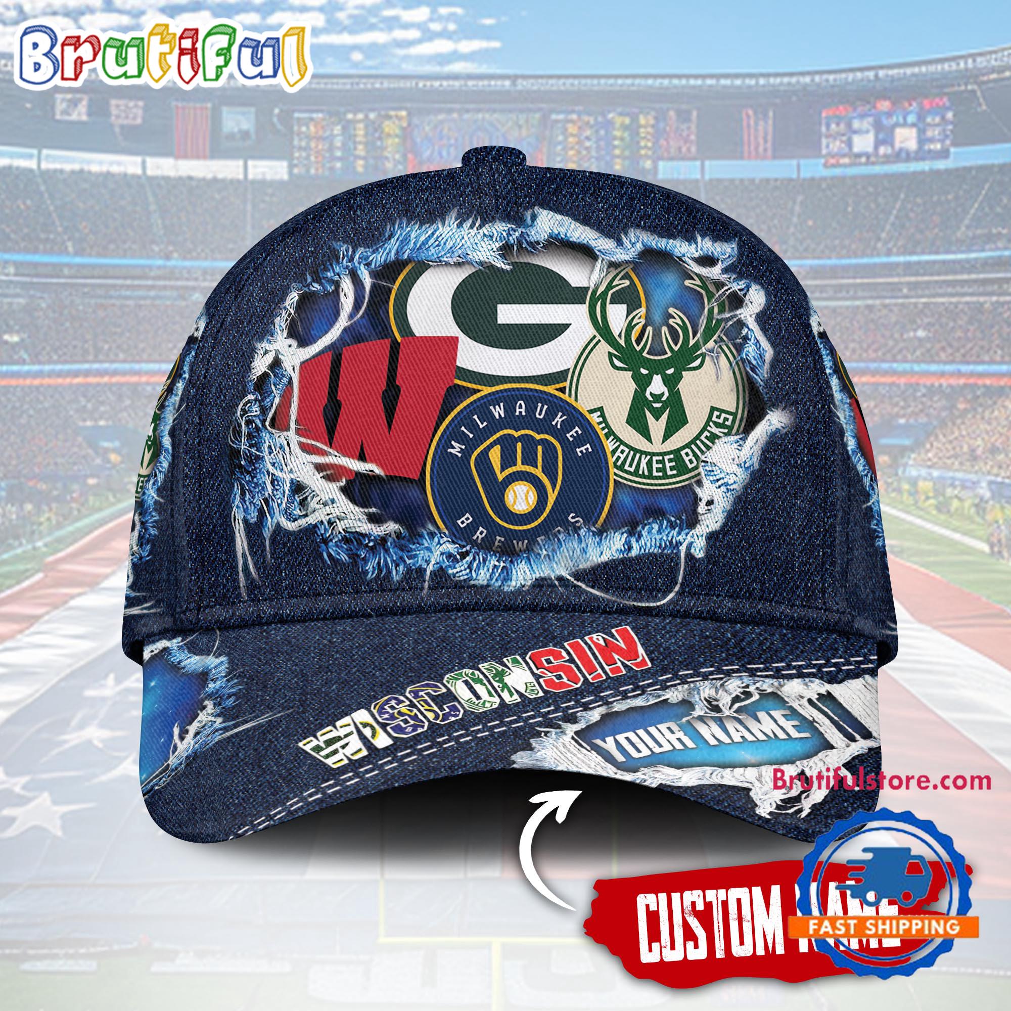 Wisconsin Sports All Over Print Cap Hats