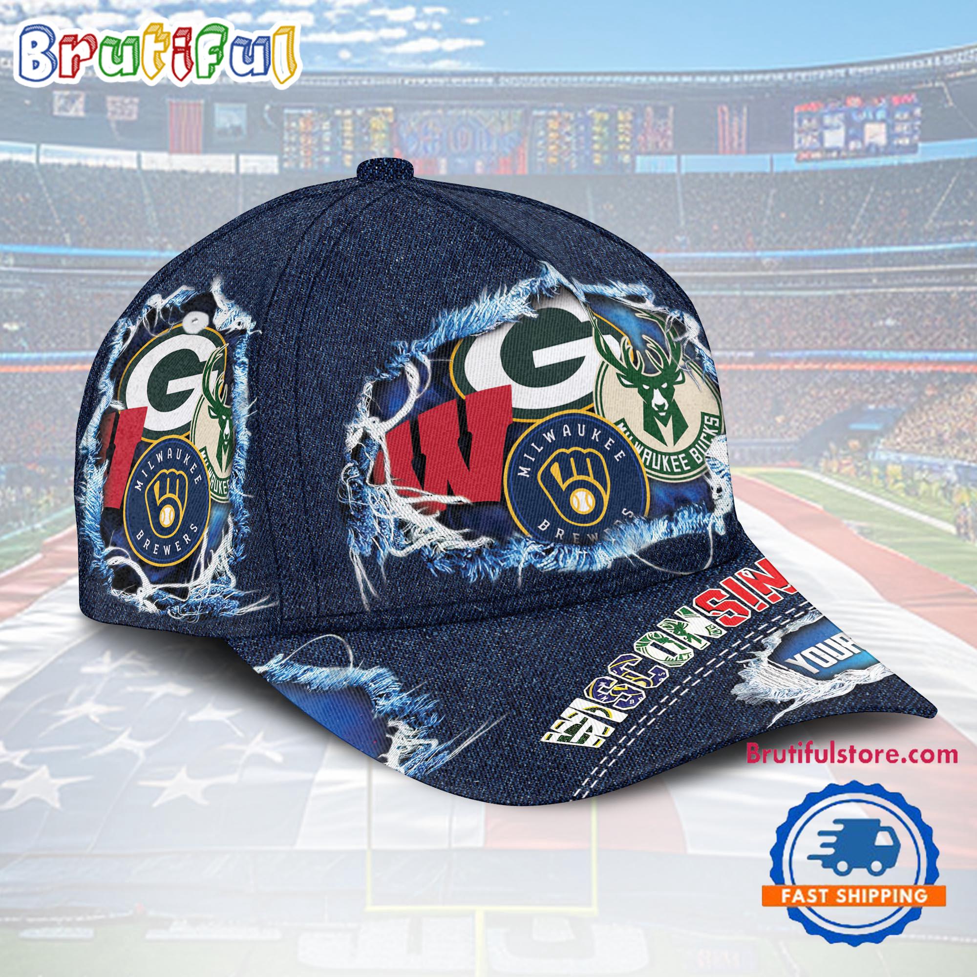 Wisconsin Sports All Over Print Cap Hats