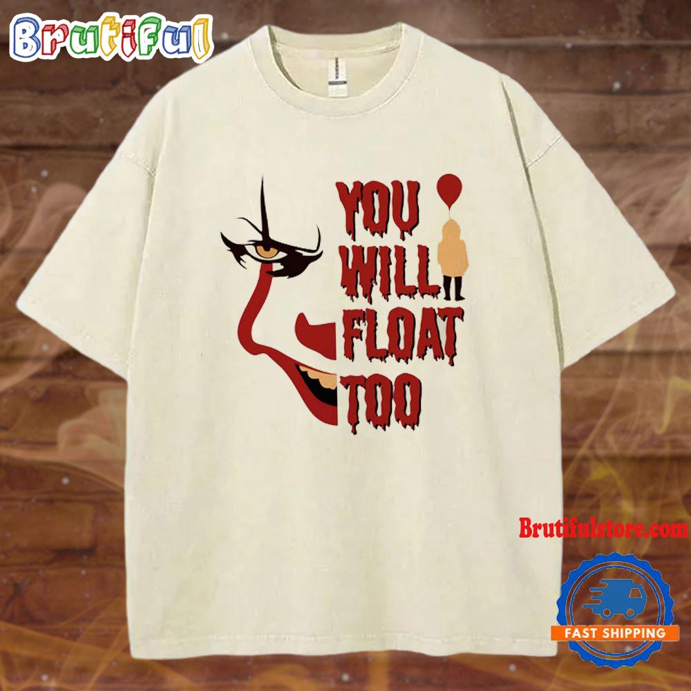You Will Float Too Halloween Mineral Wash T Shirt