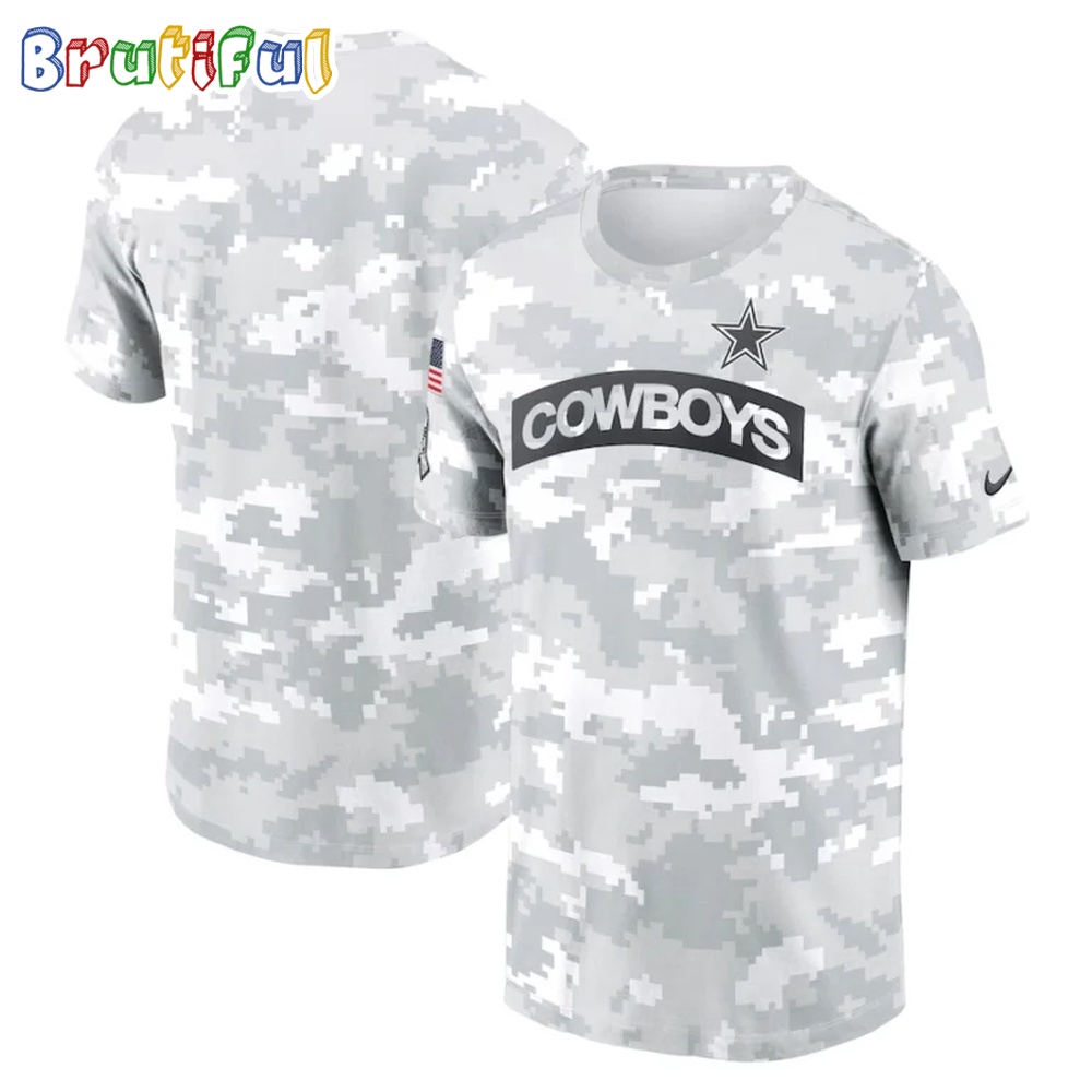Dallas Cowboys 2024 NFL Salute to Service Club Arctic Camo T Shirt