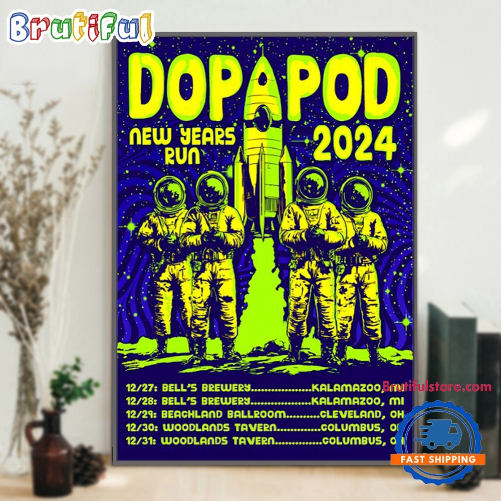 Dopapod New Years Run 2024 Band Tour Wall Art Poster Canvas sxfn6e.jpg