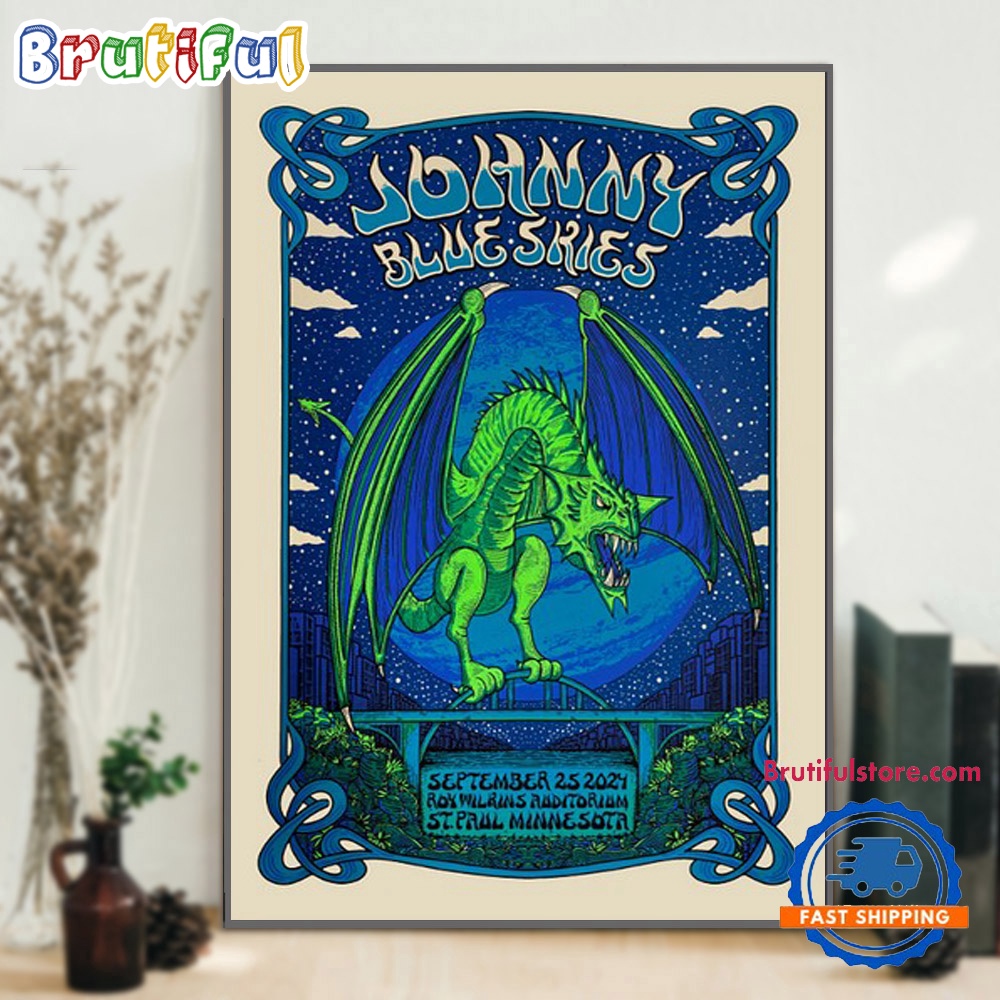 Johnny Blue Skies September 25 2024 Roy Wilkins Auditorium St Paul Minnesota MN Concert Poster Canvas baxoum.jpg