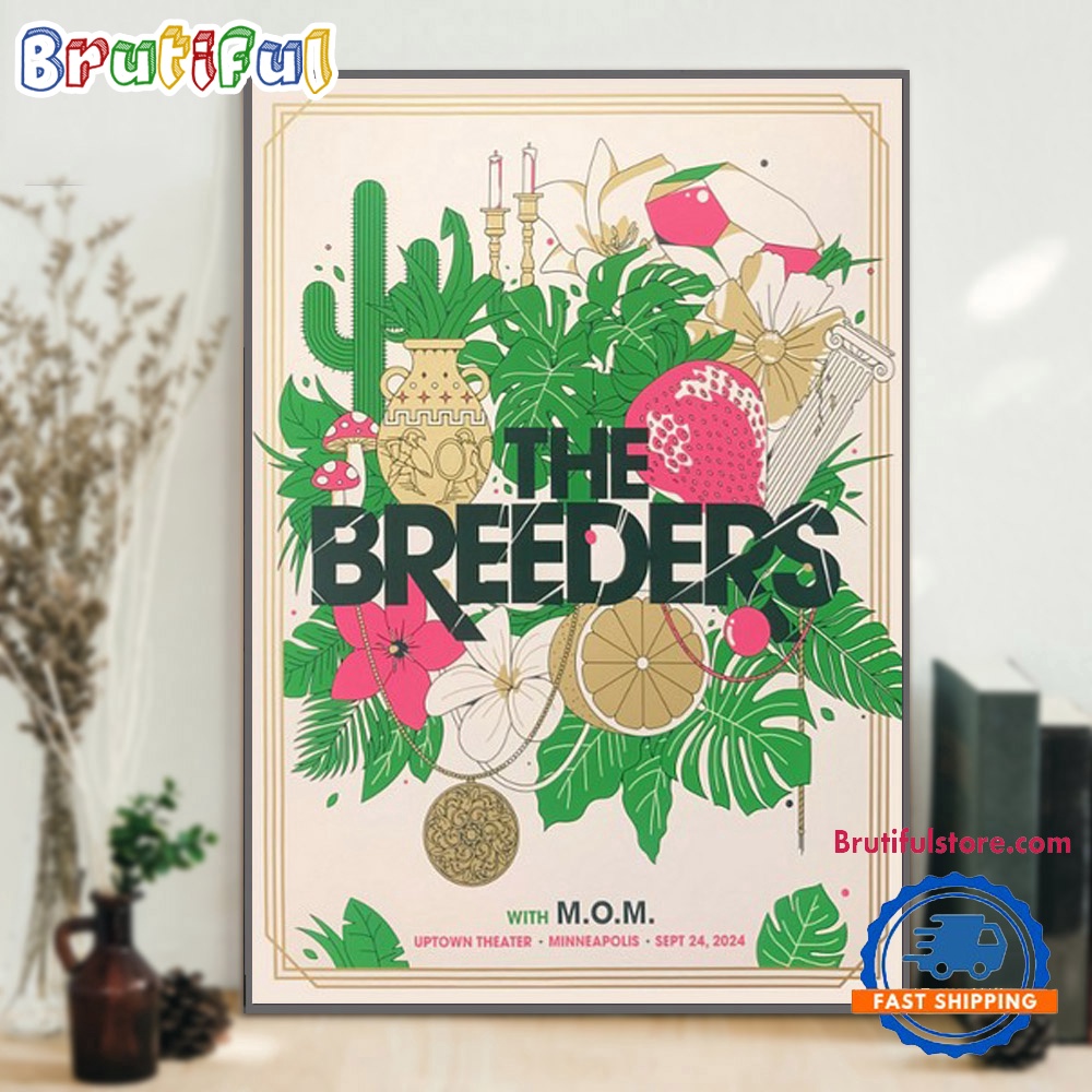 The Breeders September 24 2024 Uptown Theater Minneapolis MN Band Tour Poster Canvas pdmtp8.jpg