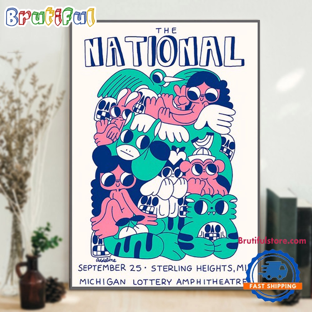 The National Band September 25 2024 Michigan Lottery Amphitheatre Sterling Heights MI Poster Canvas ke0laf.jpg