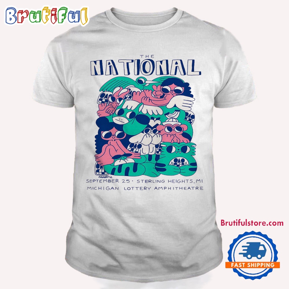 The National Band September 25 2024 Michigan Lottery Amphitheatre Sterling Heights MI T Shirt zvtg0o.jpg