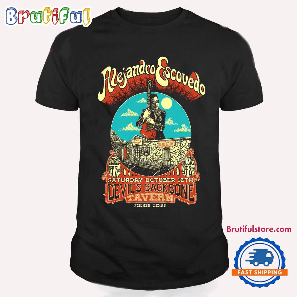 Alejandro Escovedo October 12 2024 Live At Devil's Backbone, Fischer, TX Tour T Shirt