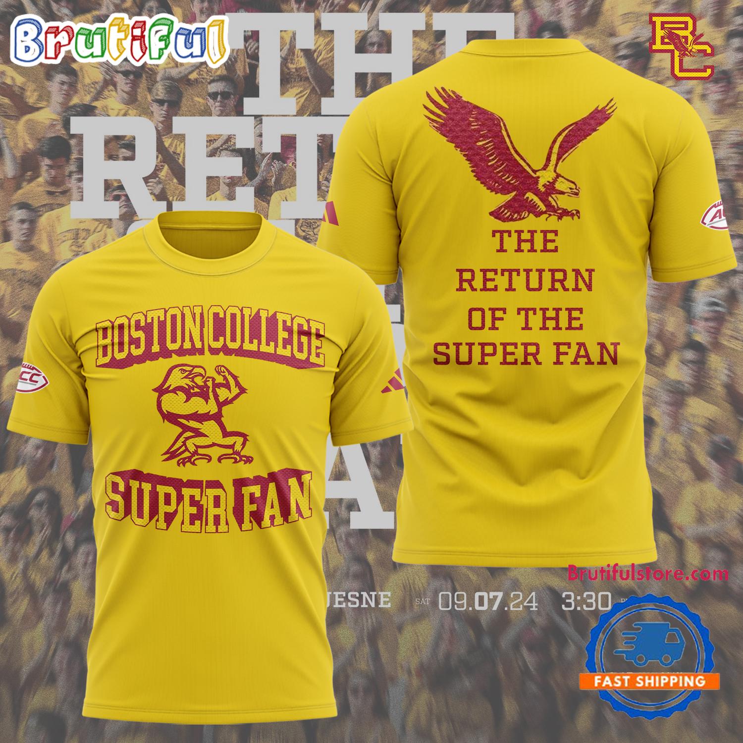 Boston College Eagles Football 2024 Super Fan T Shirt