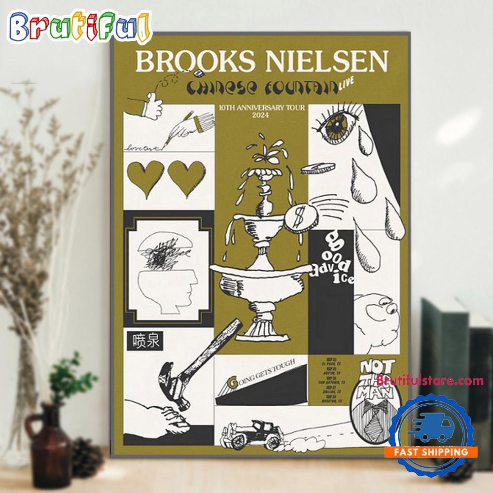 Brooks Nielsen Chinese Fountain 10th Anniversary Tour 2024 Wall Art Poster Canvas