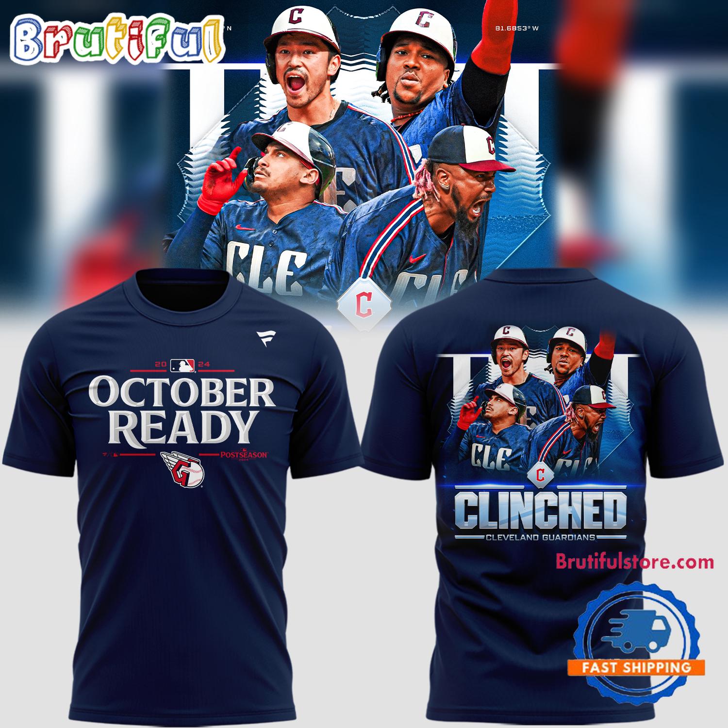 Cleveland Guardians Clinched October Ready Postseason 2024 T Shirt