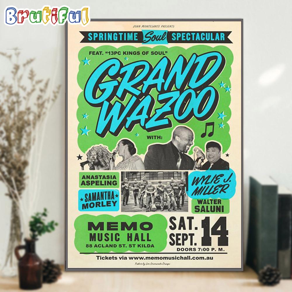 Grand Wazoo Memo Music Hall, St Kilda On Sept 14 2024 Wall Art Poster Canvas