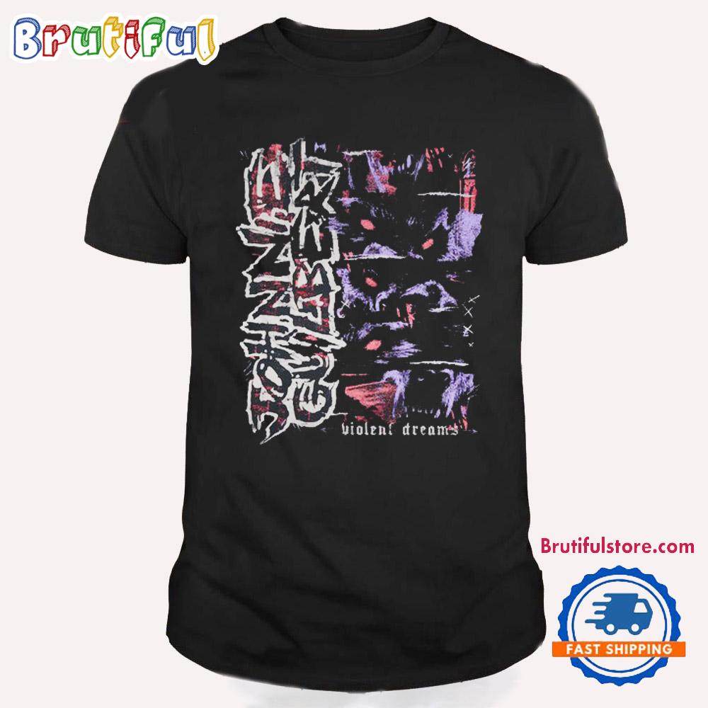 Johnnie Guilbert Violent Dream Wolf T Shirt