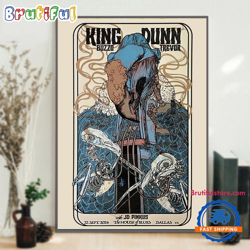 King Buzzo x Dunn Trevor September 22 2024 The House Of Blues, Dallas, TX Art Poster Canvas
