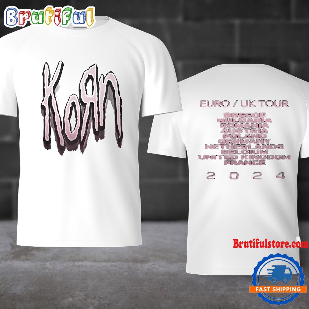 Korn Teal EU UK Tour Concert T Shirt