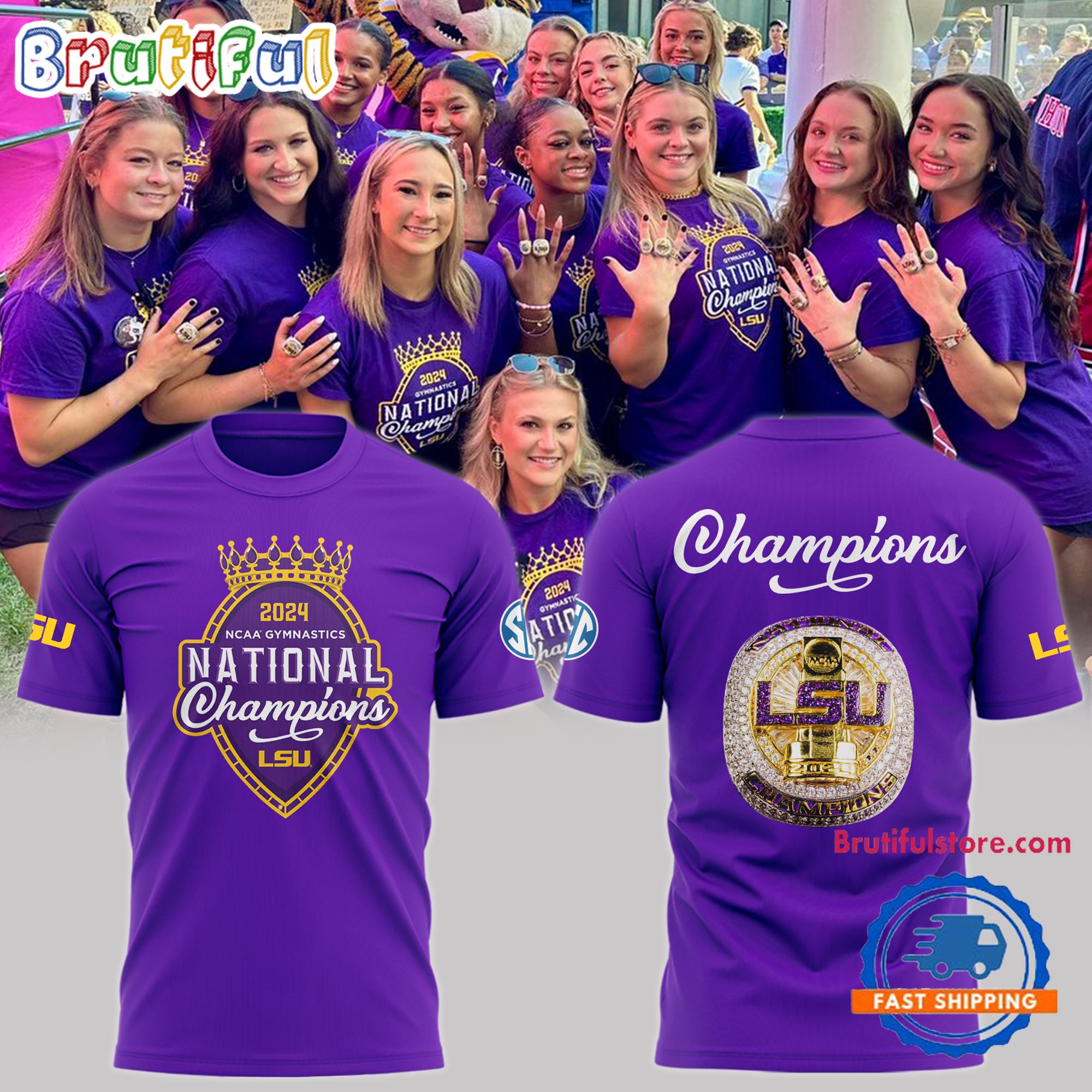 LSU Gymnastics 2024 NCAA Champions T Shirt