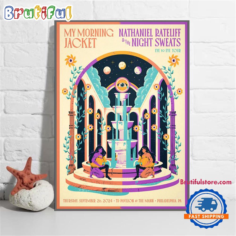My Morning Jacket September 26 2024 Live In TD Pavilion at the Mann Philadelphia PA Wall Art Poster Canvas