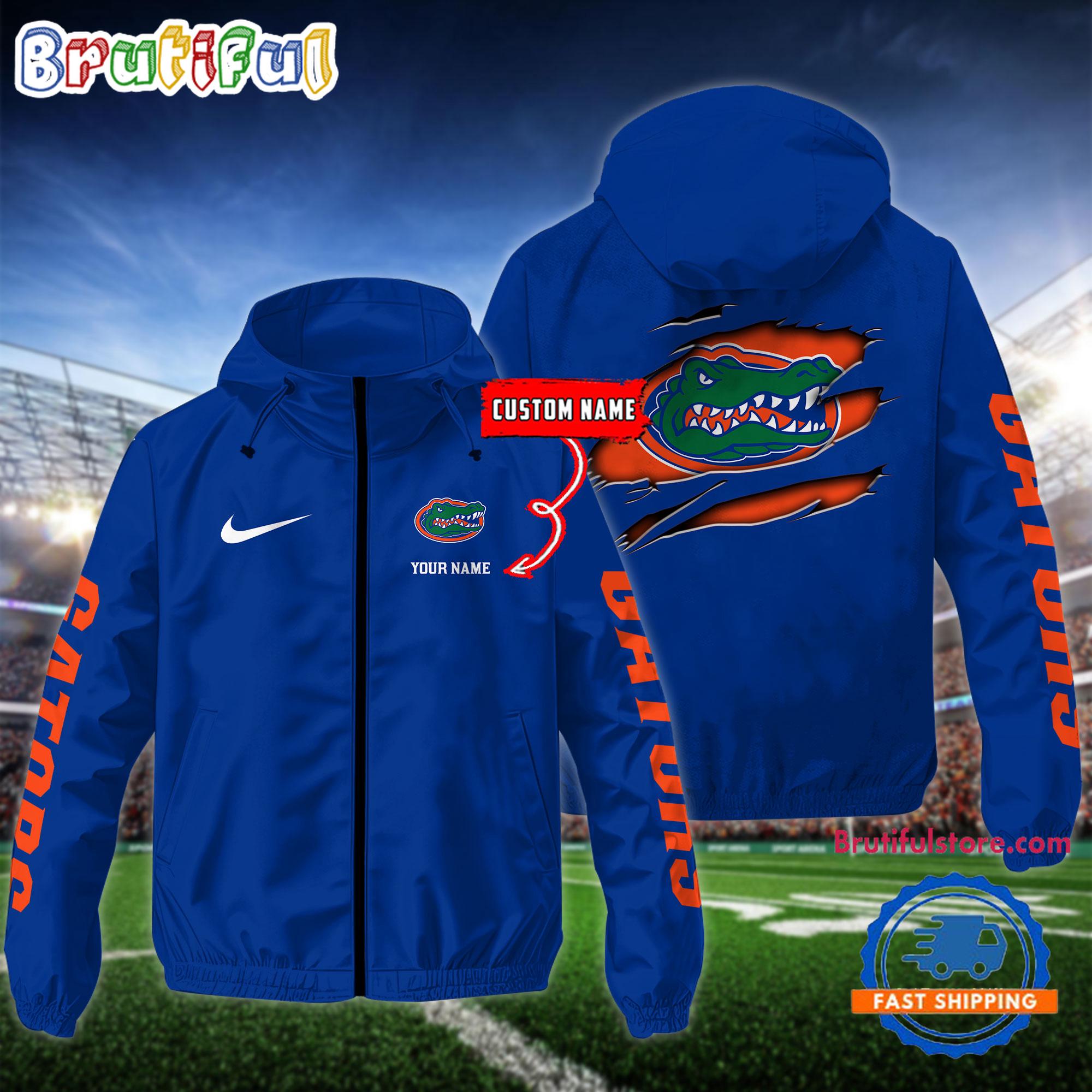 NCAA Florida Gators Special Football Logo Team Design Windbreaker Outdoor Jacket