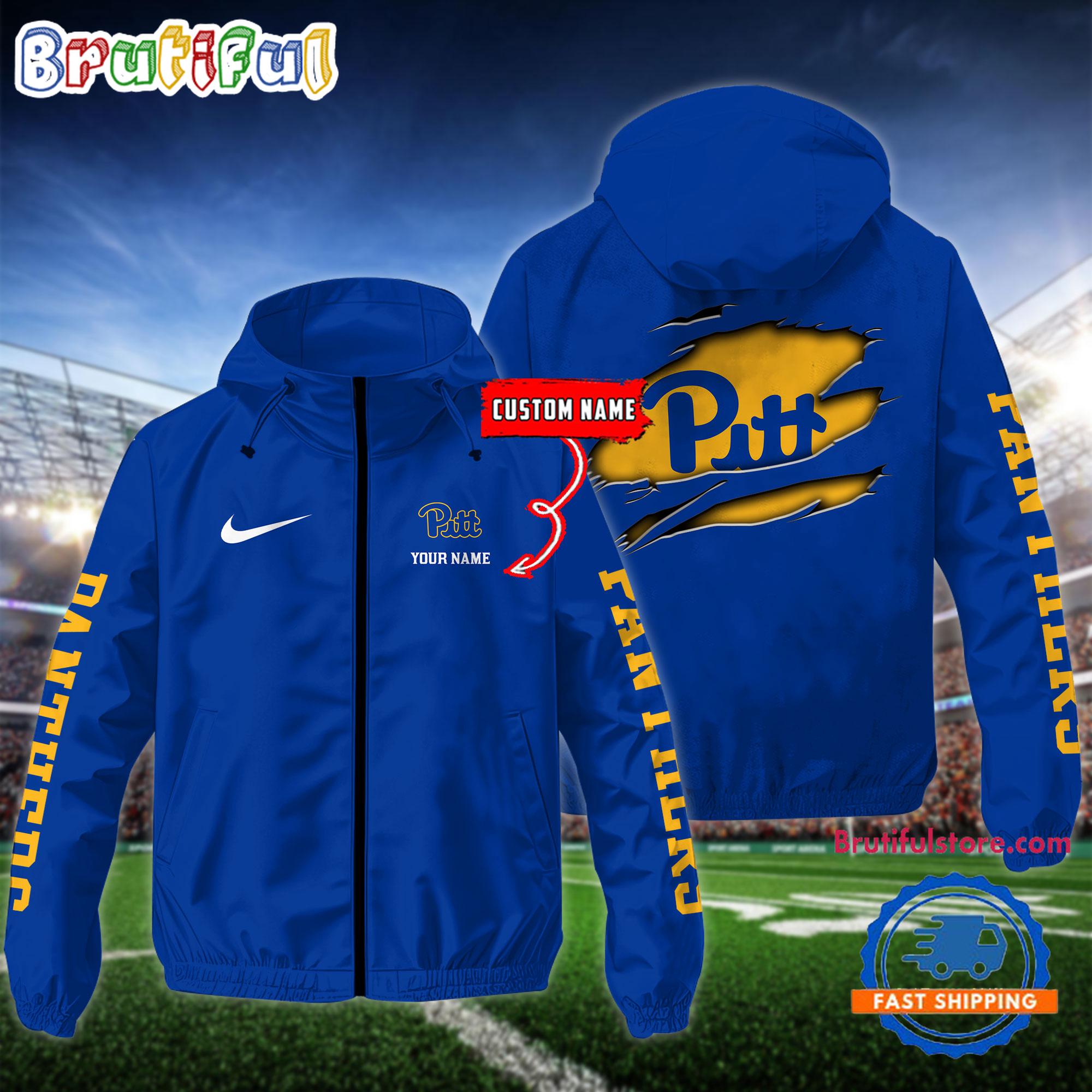 NCAA Pittsburgh Panthers Special Football Logo Team Design Windbreaker Outdoor Jacket