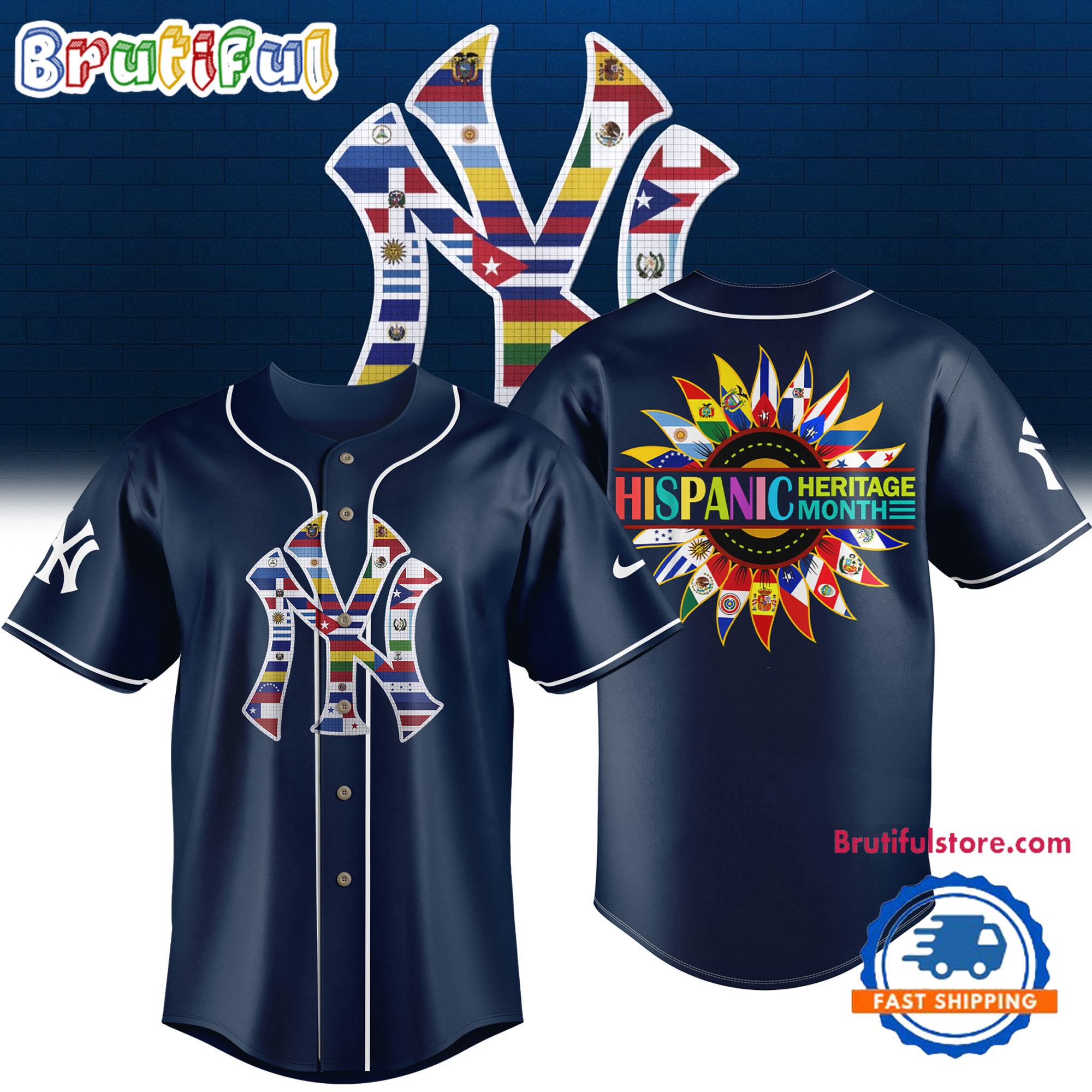 New York Yankees Happy Hispanic Heritage Month 2024 Baseball Jersey Shirt