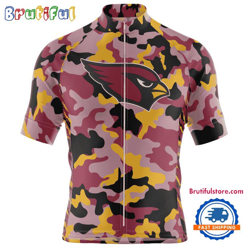 NFL Arizona Cardinals Football Team Colorful Camo Cycling Jersey