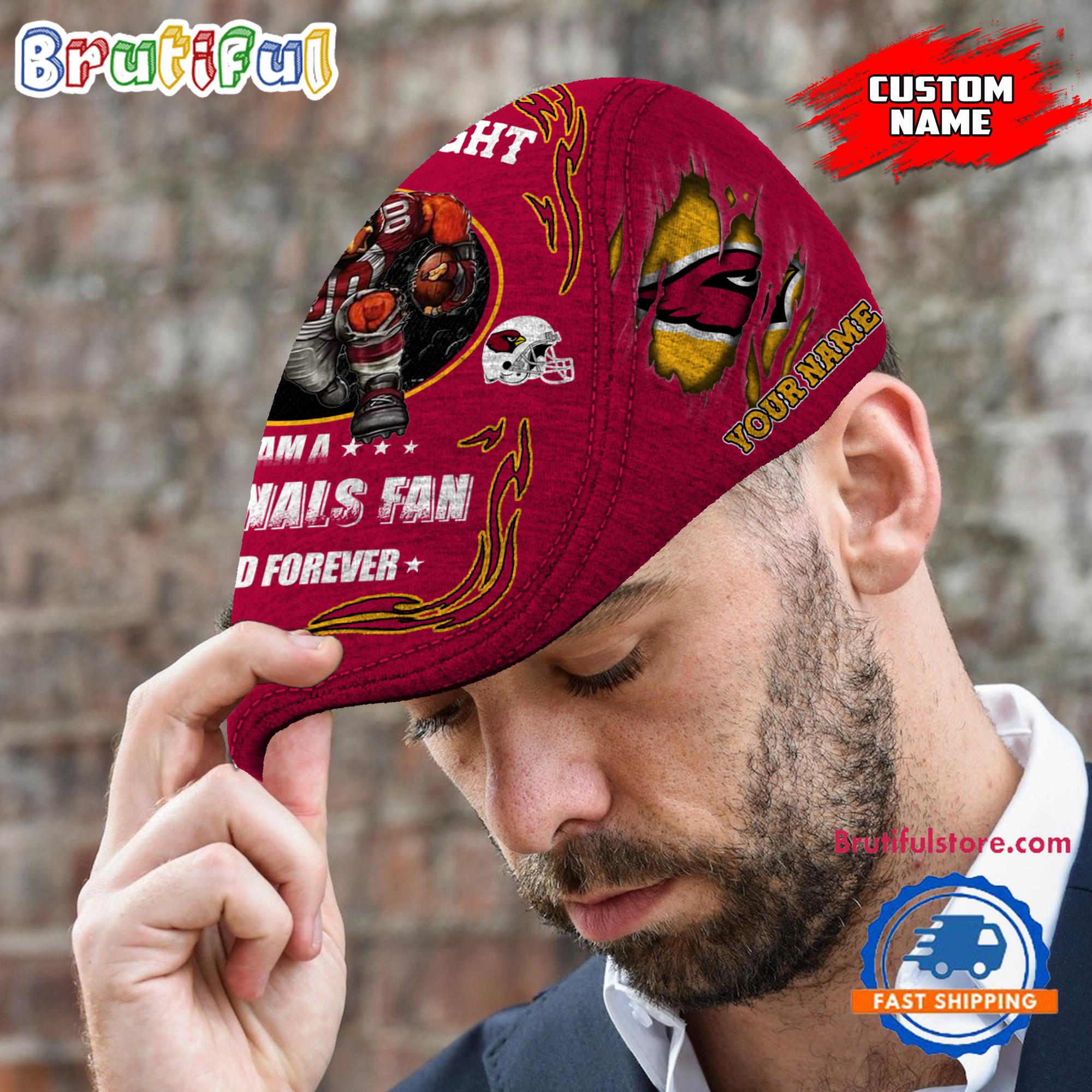 NFL Arizona Cardinals Mascot Football Fans Custom Jeff Cap