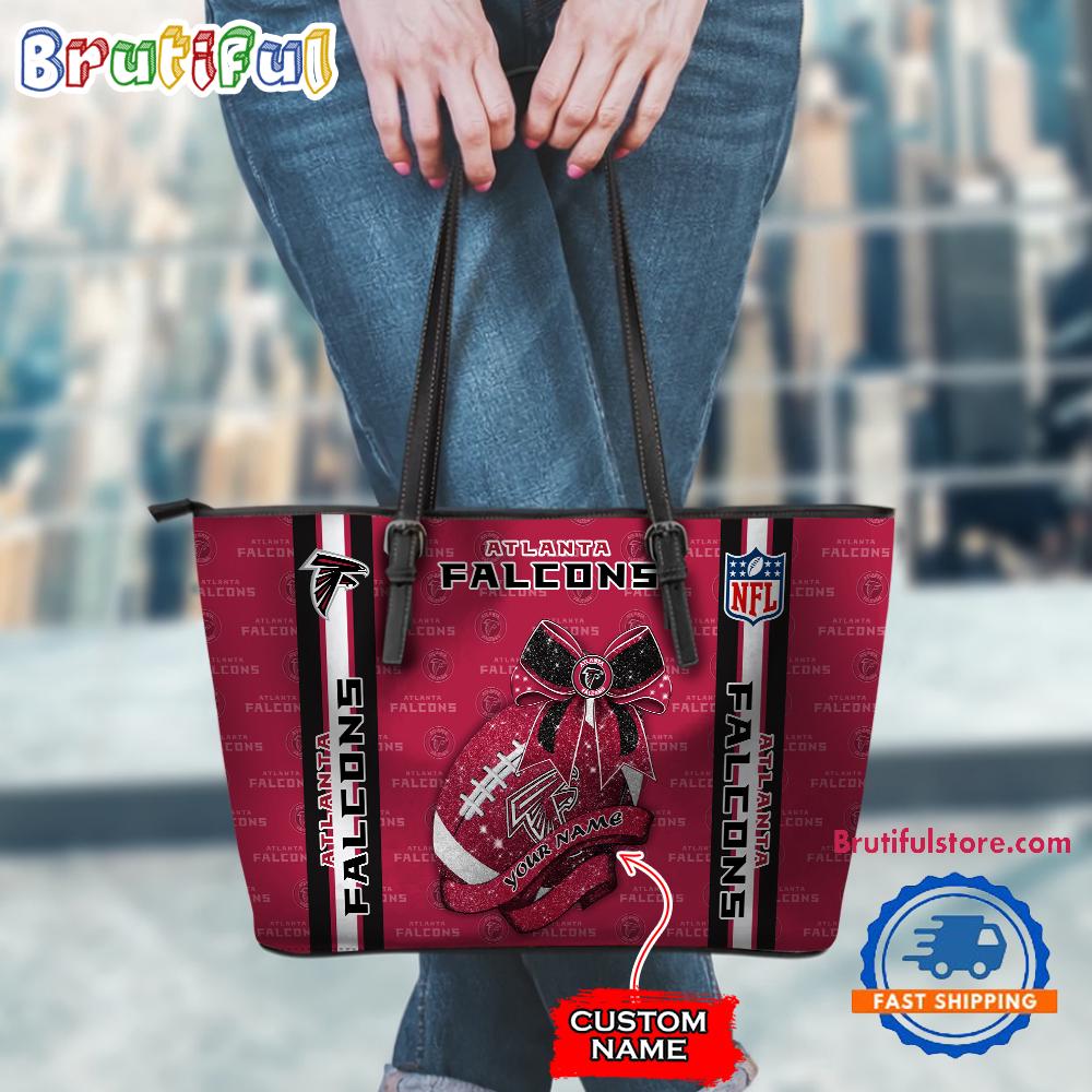 NFL Atlanta Falcons Football Team Women's Leather Tote Bag