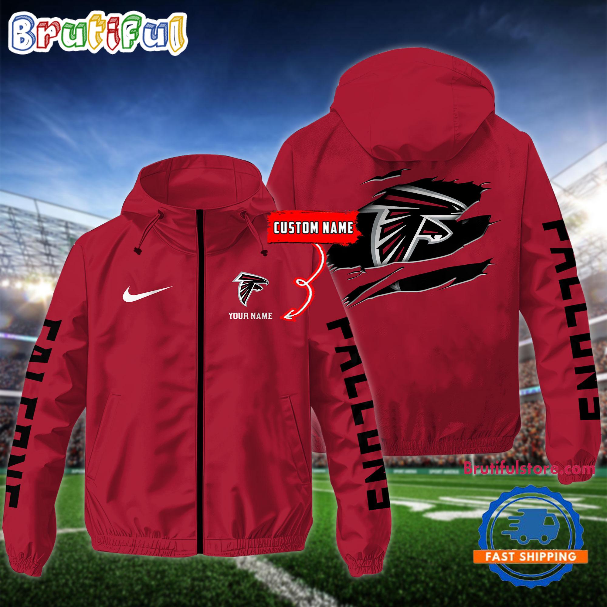 NFL Atlanta Falcons Special Football Logo Team Design Windbreaker Outdoor Jacket
