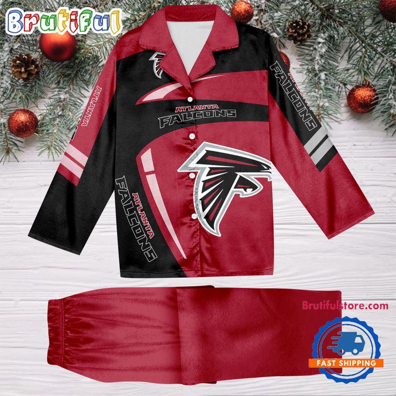 NFL Atlanta Falcons Special Football Team Winter Season Satin Pajamas Set
