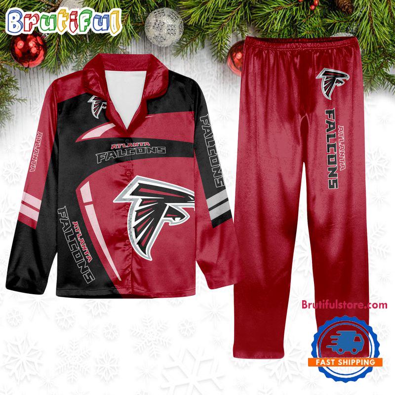 NFL Atlanta Falcons Special Football Team Winter Season Satin Pajamas Set