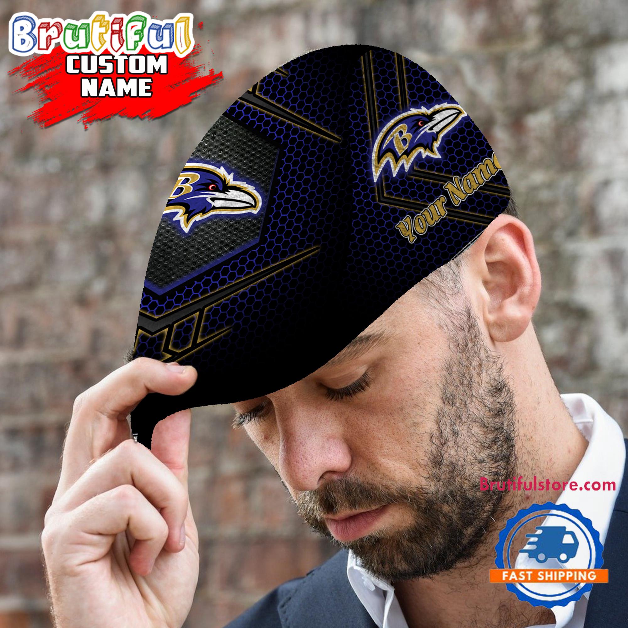 NFL Baltimore Ravens Classic Jeff Cap, Football Team Versatile Jeff Cap