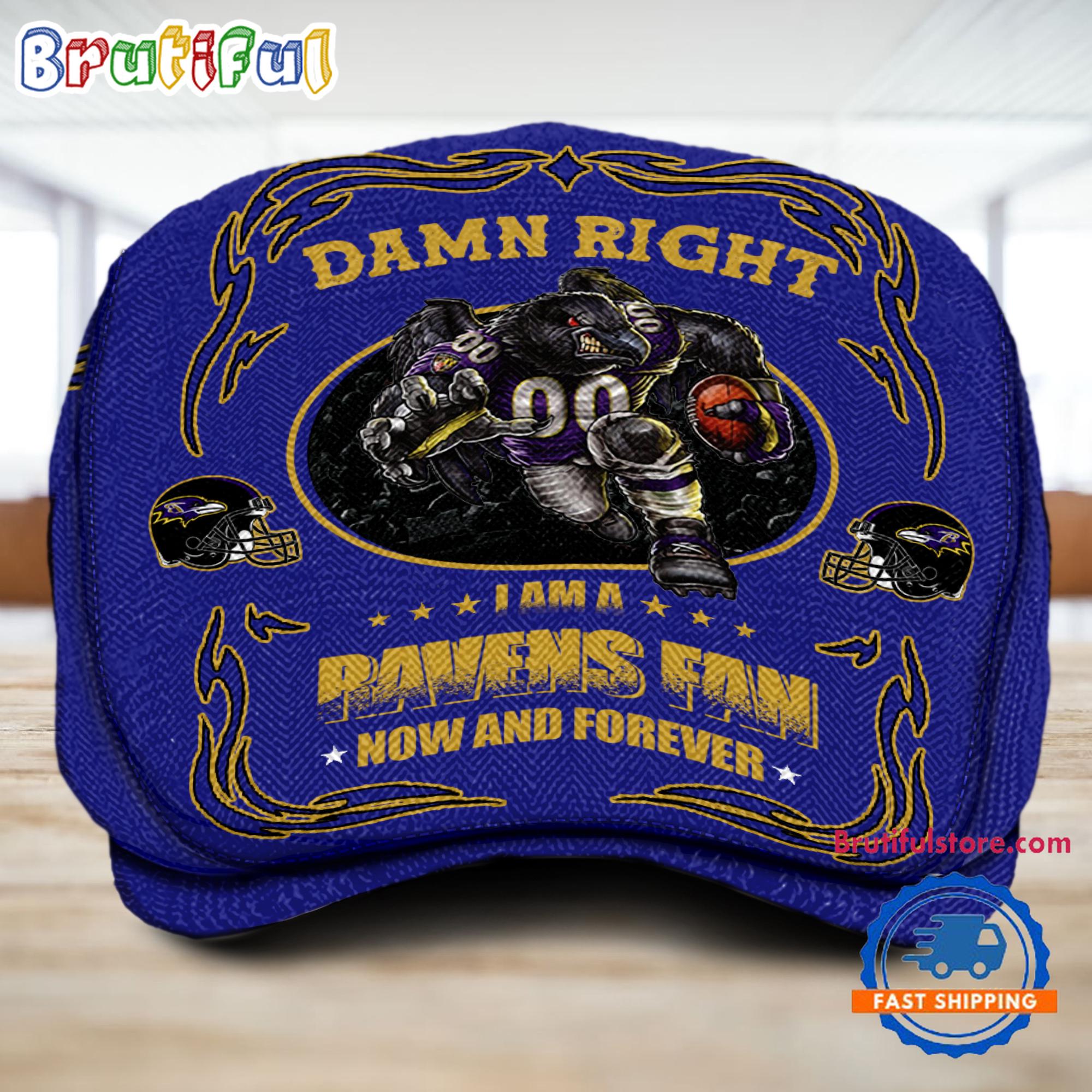 NFL Baltimore Ravens Mascot Football Fans Custom Jeff Cap