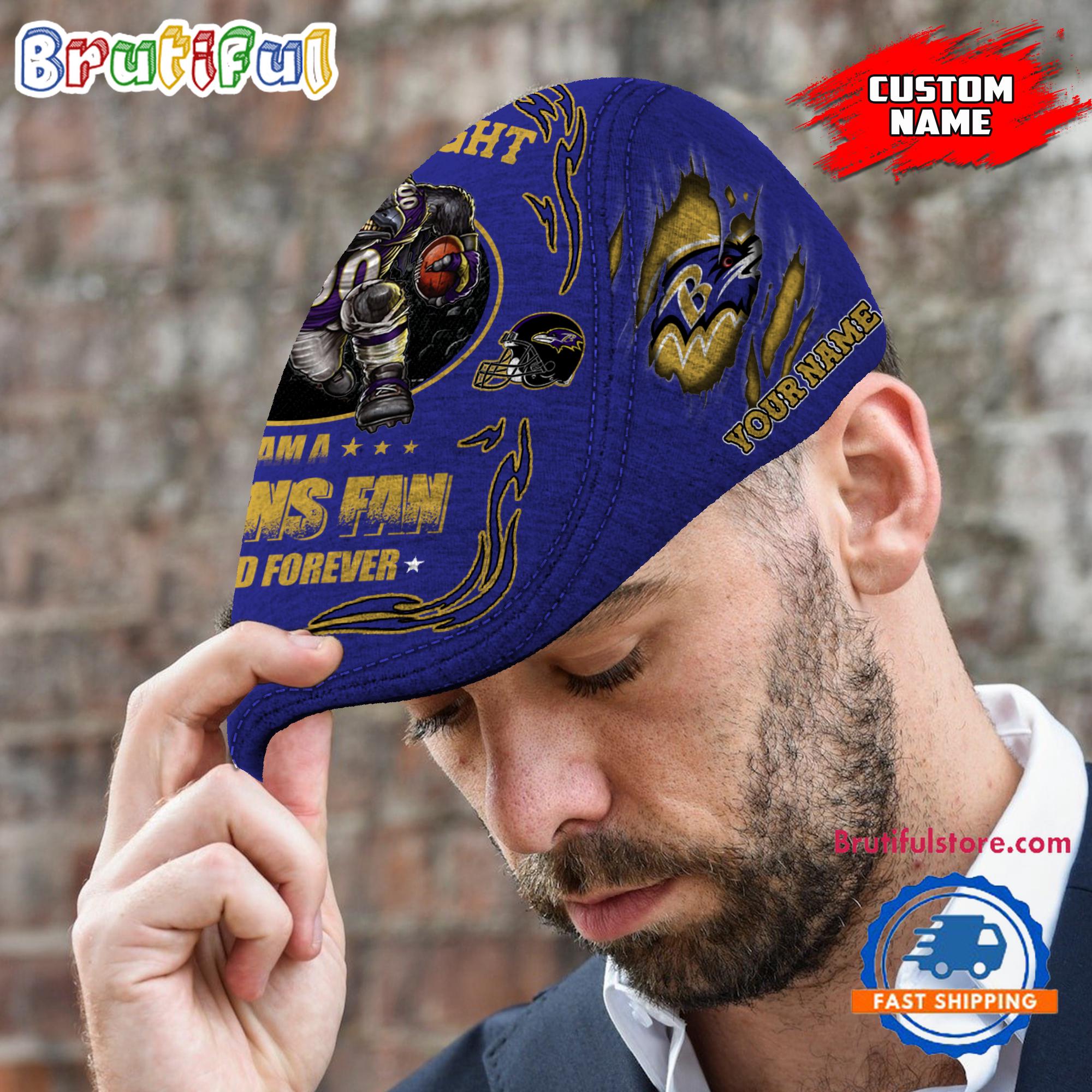NFL Baltimore Ravens Mascot Football Fans Custom Jeff Cap