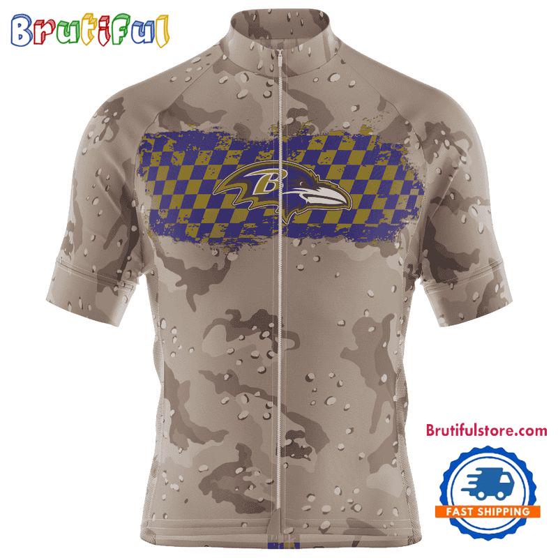 NFL Baltimore Ravens Special Desert Camo Cycling Jersey, Custom Football Jersey Shirt