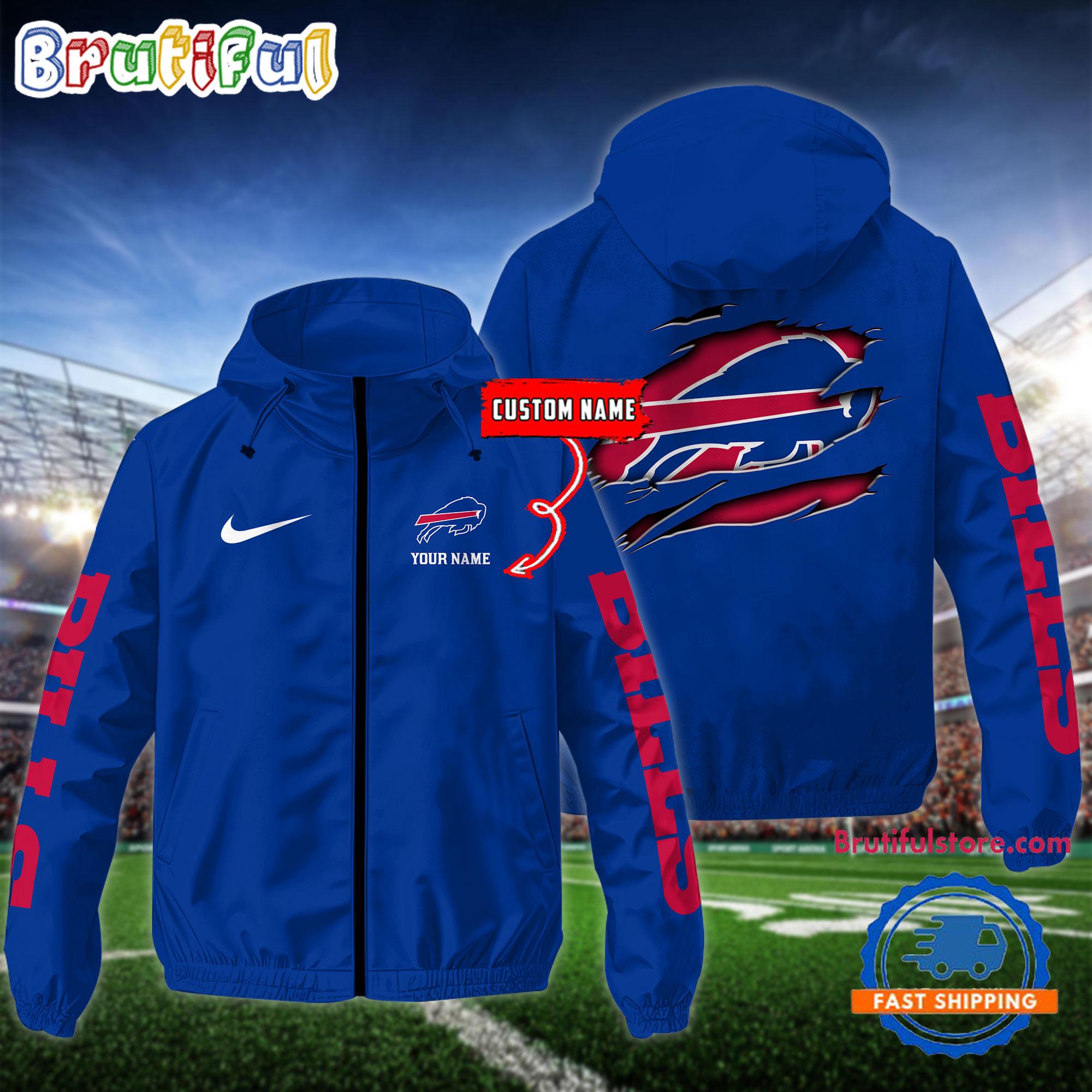 NFL Buffalo Bills Special Football Logo Team Design Windbreaker Outdoor Jacket