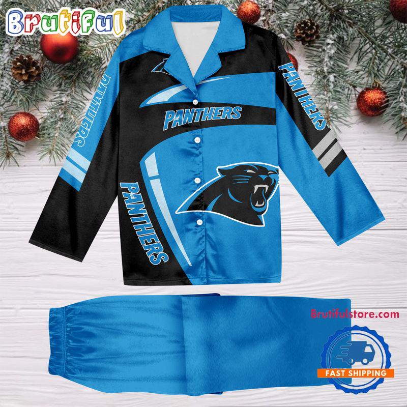NFL Carolina Panthers Special Football Team Winter Season Satin Pajamas Set