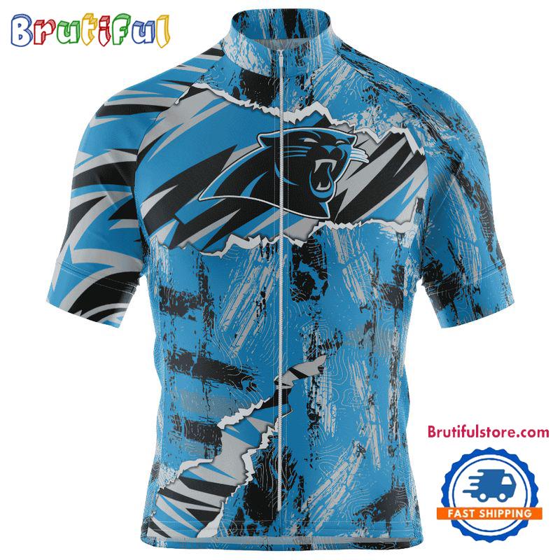 NFL Carolina Panthers Special Mixed Stripes Cycling Jersey
