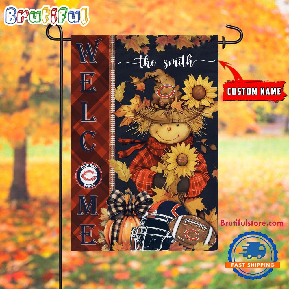NFL Chicago Bears Football Special Scarecrow Halloween Garden Flag