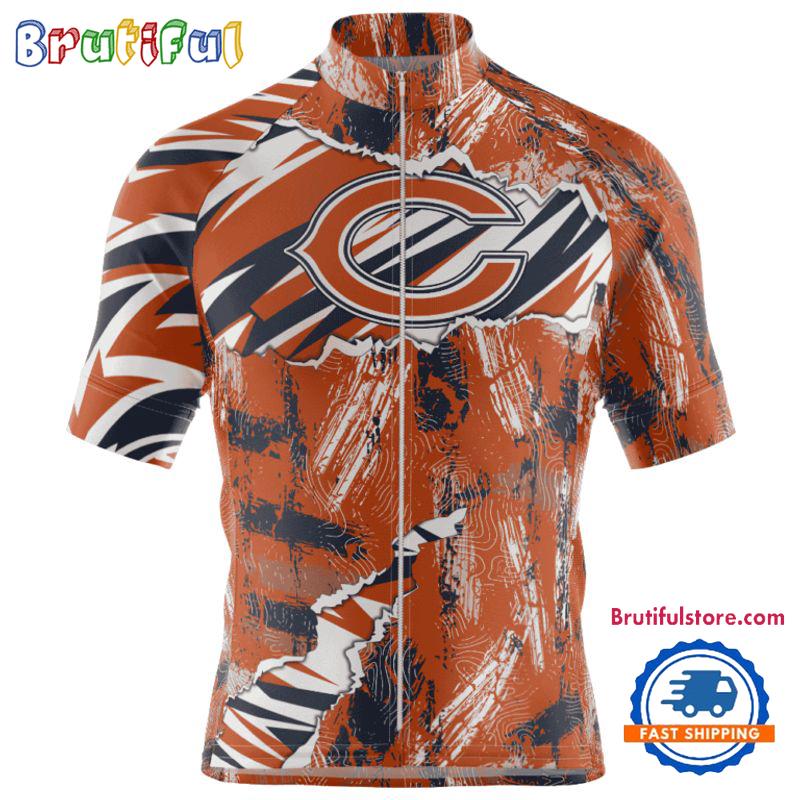 NFL Chicago Bears Special Mixed Stripes Cycling Jersey