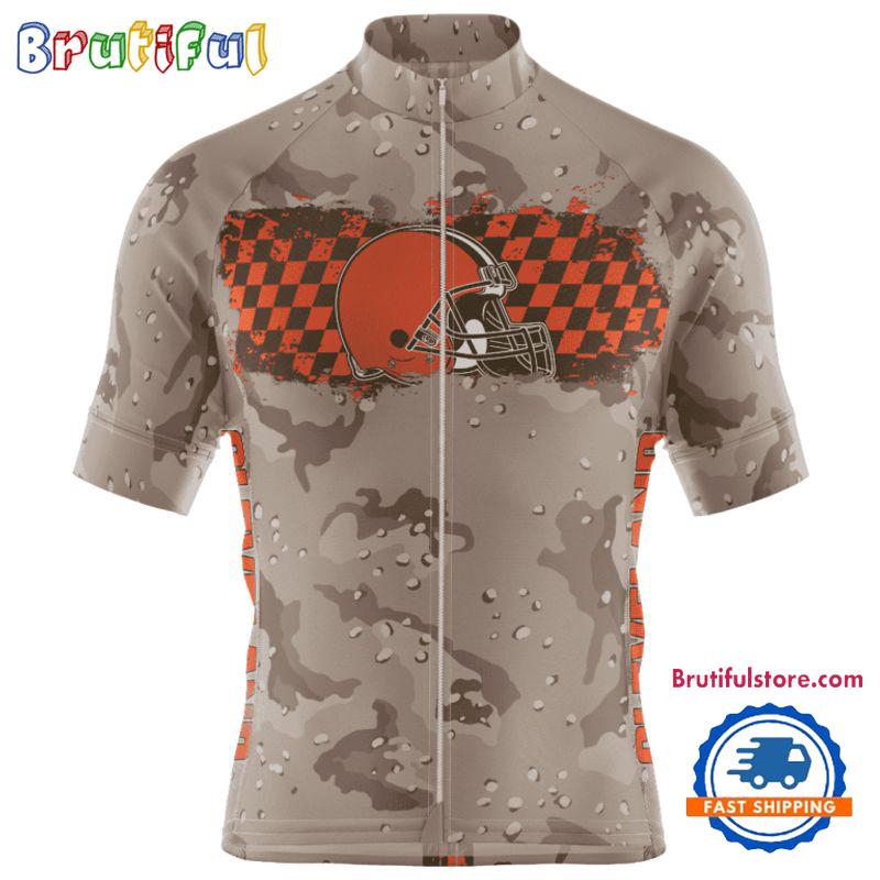 NFL Cleveland Browns Special Desert Camo Cycling Jersey, Custom Football Jersey Shirt
