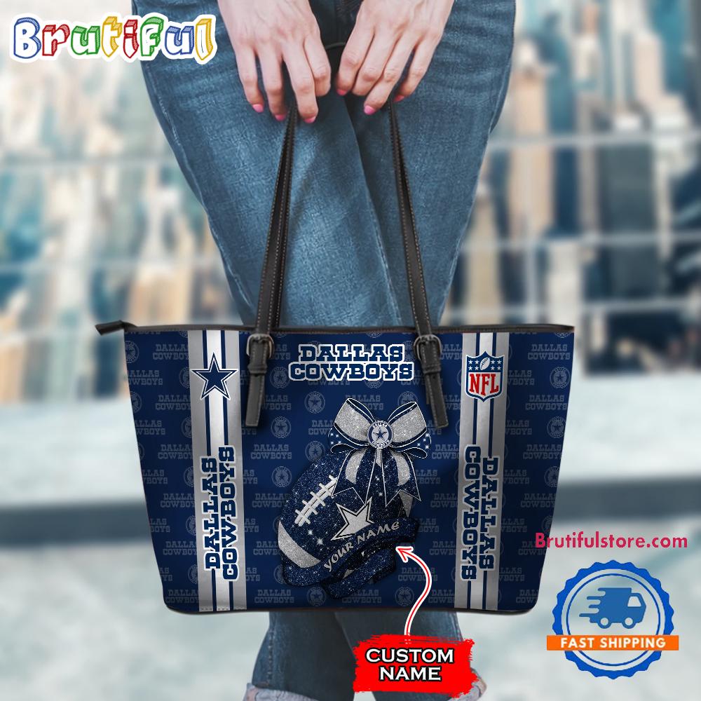 NFL Dallas Cowboys Football Team Women's Leather Tote Bag