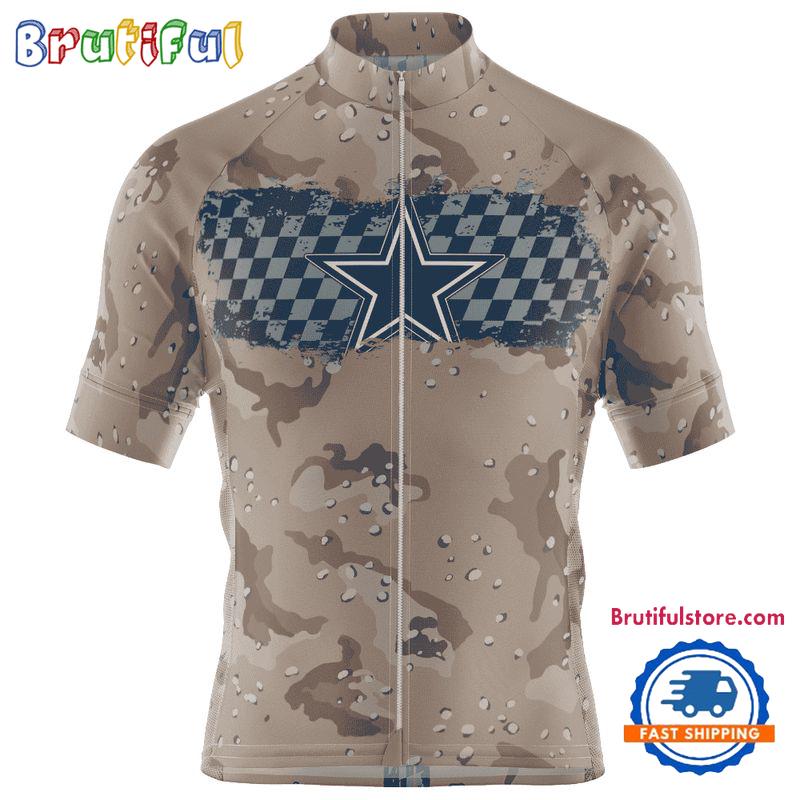 NFL Dallas Cowboys Special Desert Camo Cycling Jersey, Custom Football Jersey Shirt