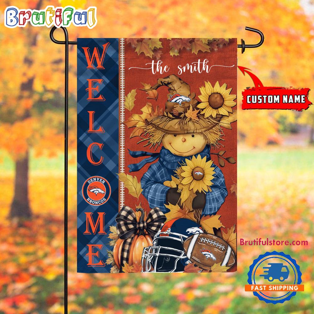 NFL Denver Broncos Football Special Scarecrow Halloween Garden Flag
