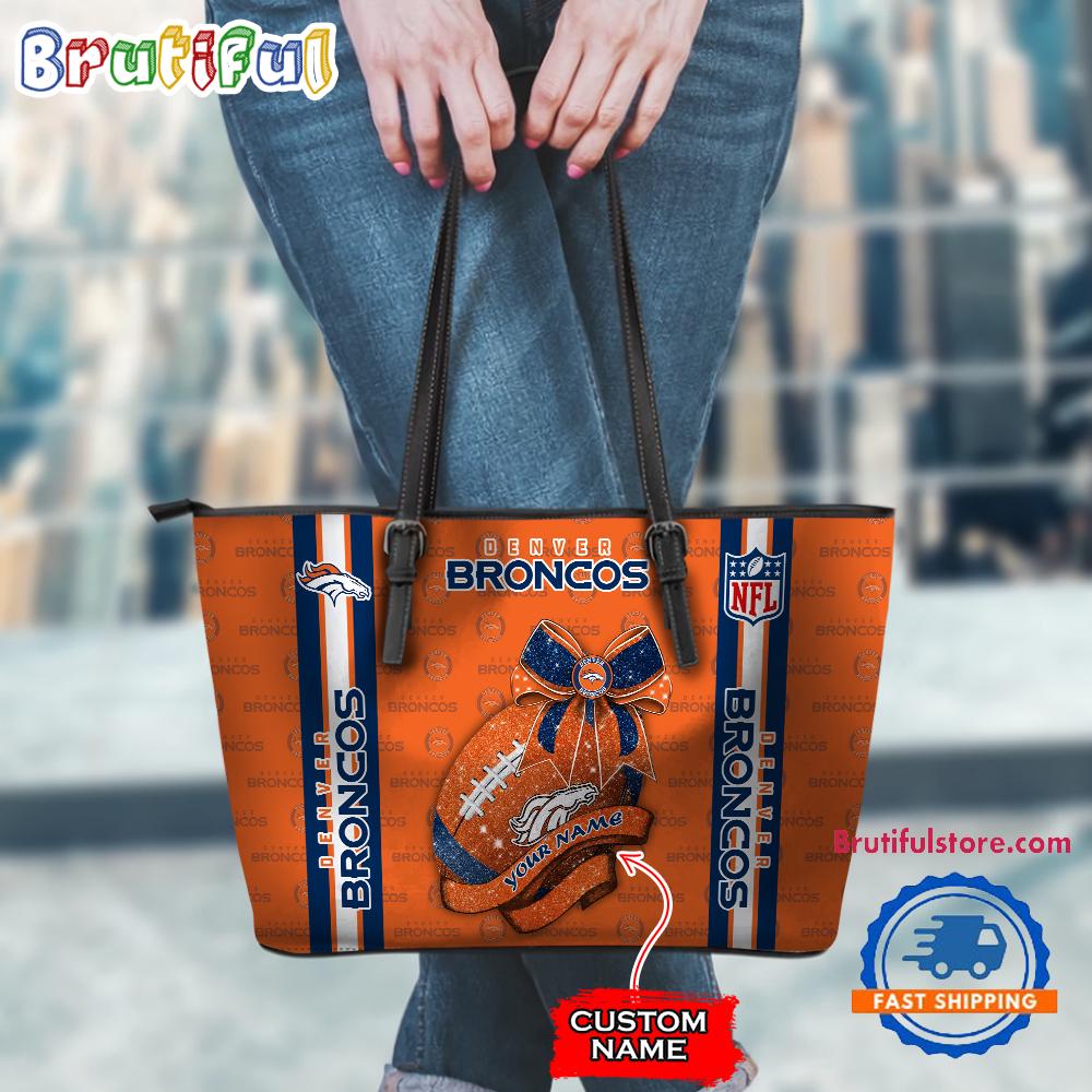 NFL Denver Broncos Football Team Women's Leather Tote Bag