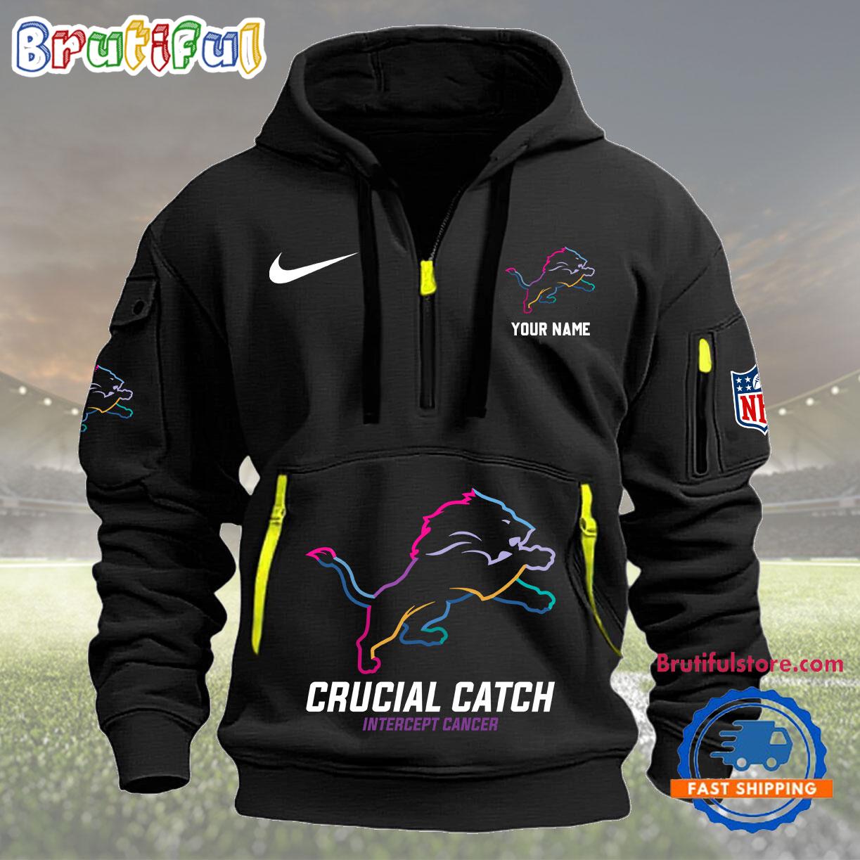 NFL Detroit Lions 2024 NFL Crucial Catch Custom New Hoodie