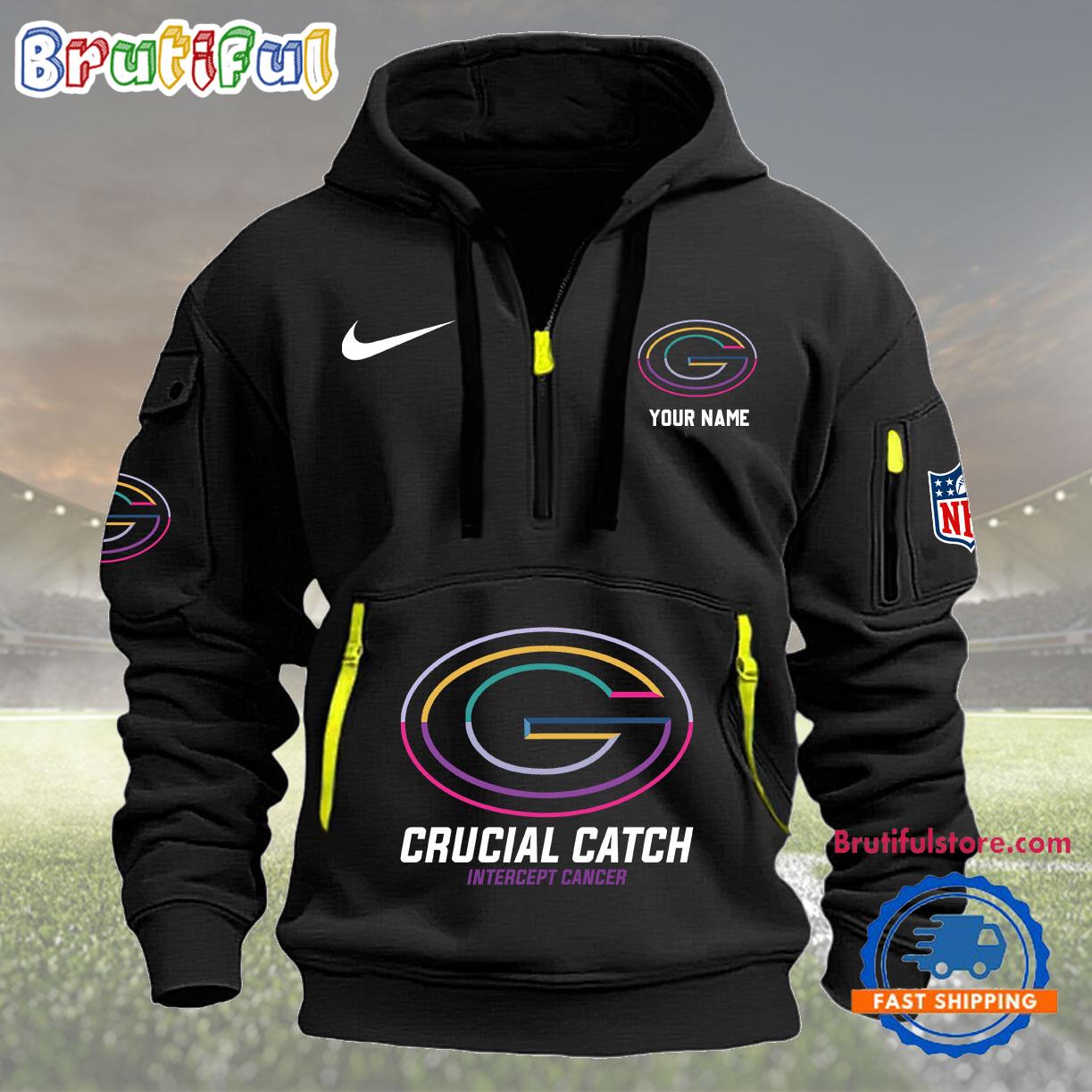 NFL Green Bay Packers 2024 NFL Crucial Catch Custom New Hoodie