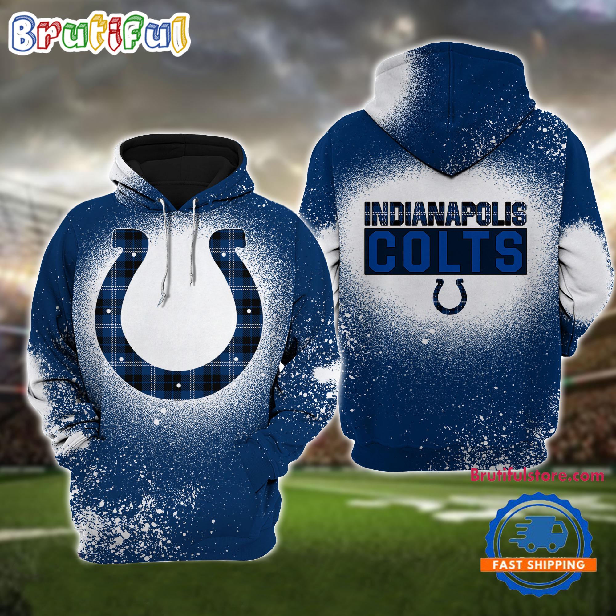 NFL Indianapolis Colts All Over Print Christmas Hoodie, Football Christmas Hoodie