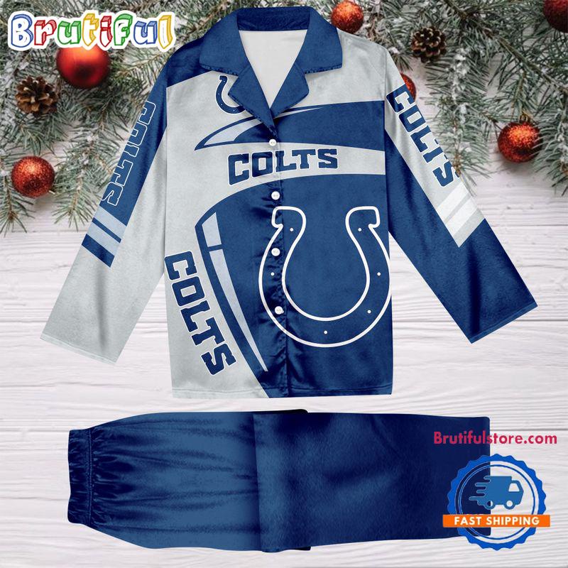 NFL Indianapolis Colts Special Football Team Winter Season Satin Pajamas Set