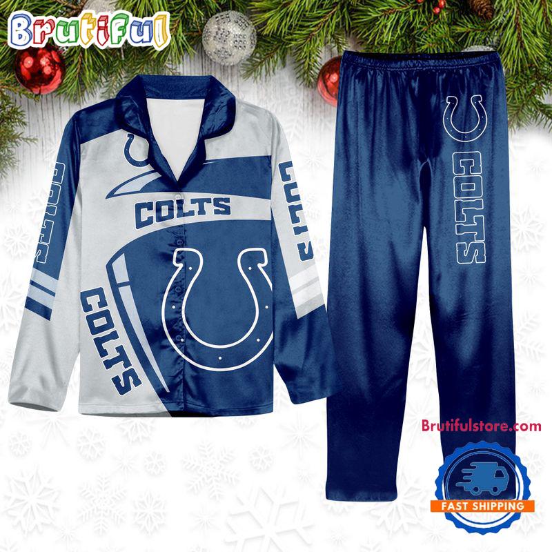 NFL Indianapolis Colts Special Football Team Winter Season Satin Pajamas Set