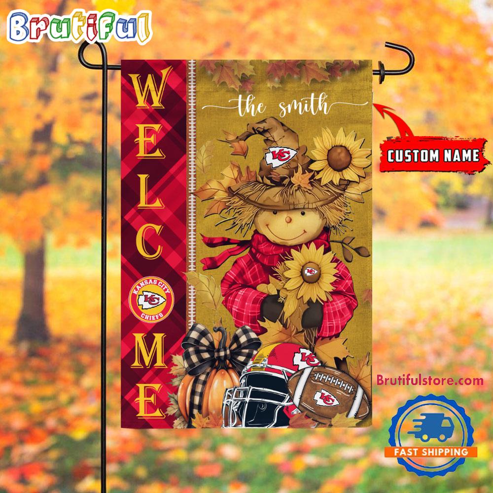 NFL Kansas City Chiefs Football Special Scarecrow Halloween Garden Flag