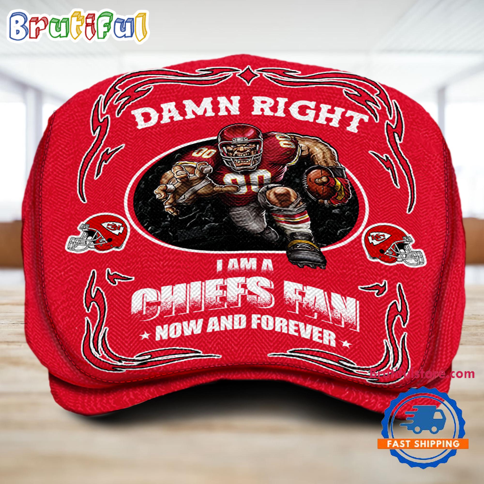 NFL Kansas City Chiefs Mascot Football Fans Custom Jeff Cap